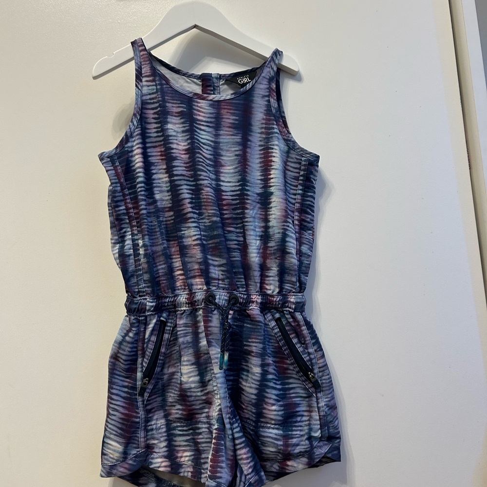 Athleta Kids' Blue and Purple Striped Romper